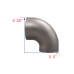 3.5"-3" O.D. Cast 304 Stainless Steel 90 Degree Reducer Elbow Pipe Tube 3.5"-3" O.D. Cast 304 Stainless Steel 90 Degree Reducer Elbow Pipe Tube