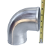 Polished Cast Aluminum 90 Degree 4"- 3.5" O.D. Reducer Elbow Pipe Tube Polished Cast Aluminum 90 Degree 4"- 3.5" O.D. Reducer Elbow Pipe Tube