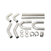 Universal Stainless Piping Kit 2.5" 8 pcs 90 U Exhaust Flex Pipe Vband