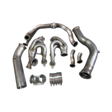 Single Turbo Manifold 3.5'' Downpipe For 240SX S13 S14 LS1 LSx Swap T4