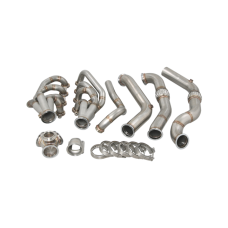 Turbo Header Manifold Downpipe Kit For 82-92 Camaro LS1 LSx Engine NA-T