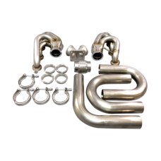 Universal Single Turbo Manifold Header T4 Elbow Kit For LS1 LSx S13 S14
